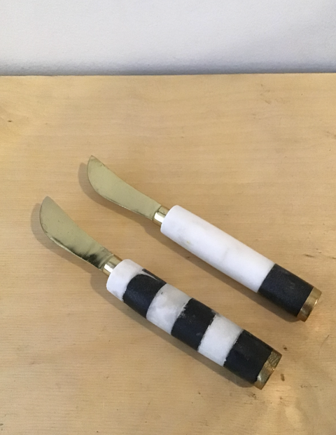 Cheese Knives with Stone Handle (pair)