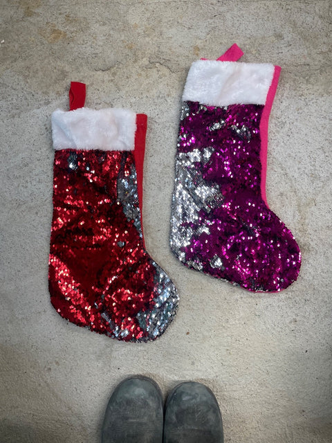Sequined Christmas Stockings