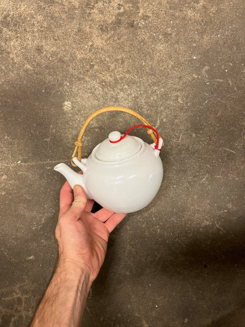 Serene White Ceramic Teapot
