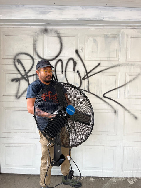 Serious Ass Global Industrial Wall Mounted Fan