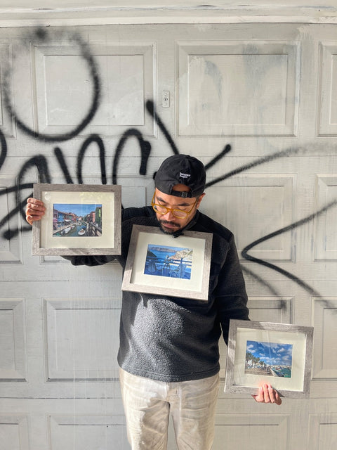 Set Of 3 Wood Frames, 9x11.5"