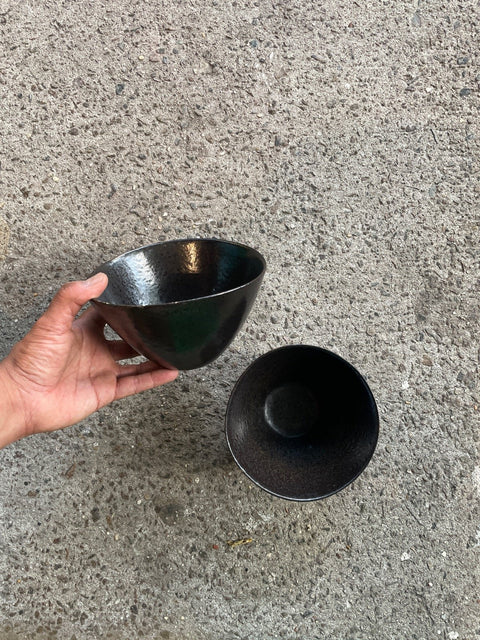 Sexy Black Pottery Bowl Set