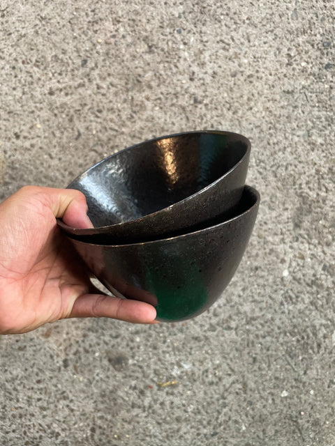 Sexy Black Pottery Bowl Set