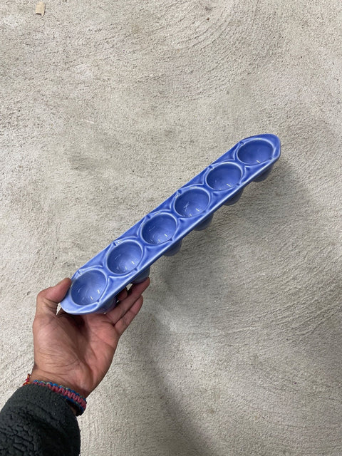 Sexy Blue Ceramic Egg Tray