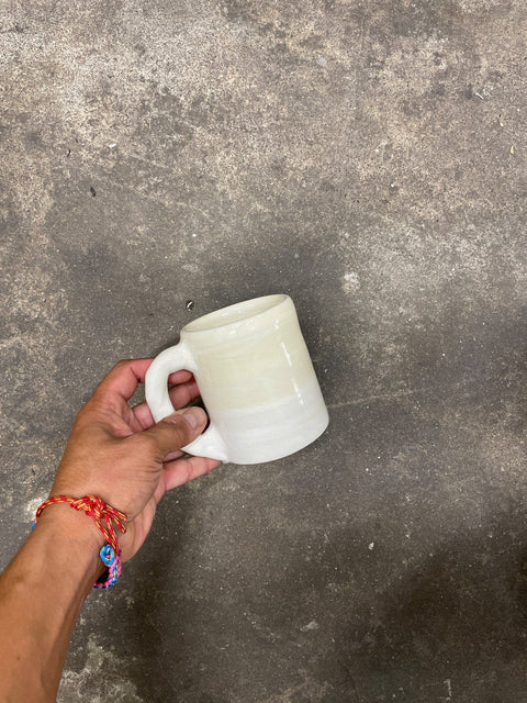 Sexy Cream And White Pottery Mug