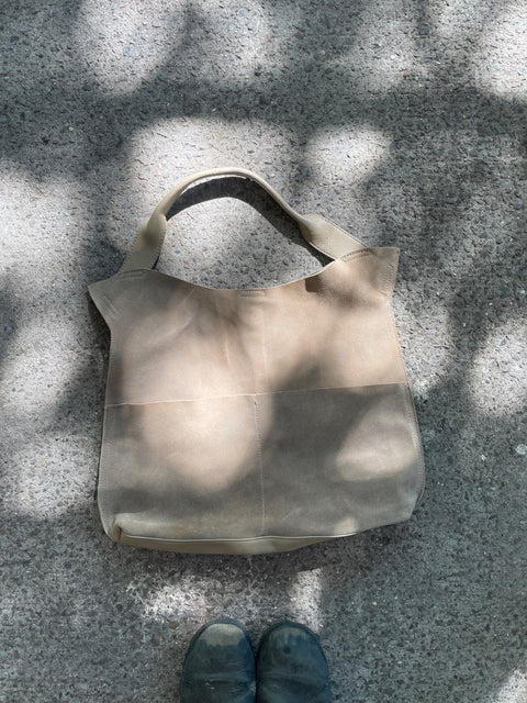Sexy Suede Beige Shopper Tote