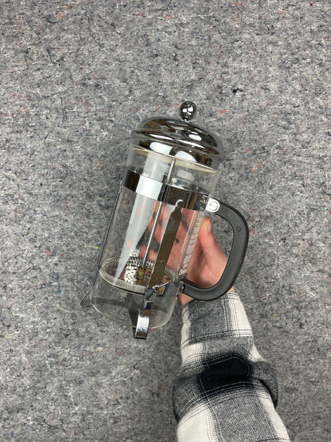 Shiny Silver French Press