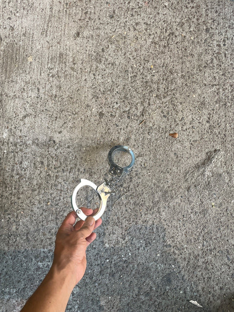 Shiny Silver Handcuffs with Keys