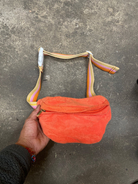 Shiraleah Retro Orange Velvet Fanny Pack