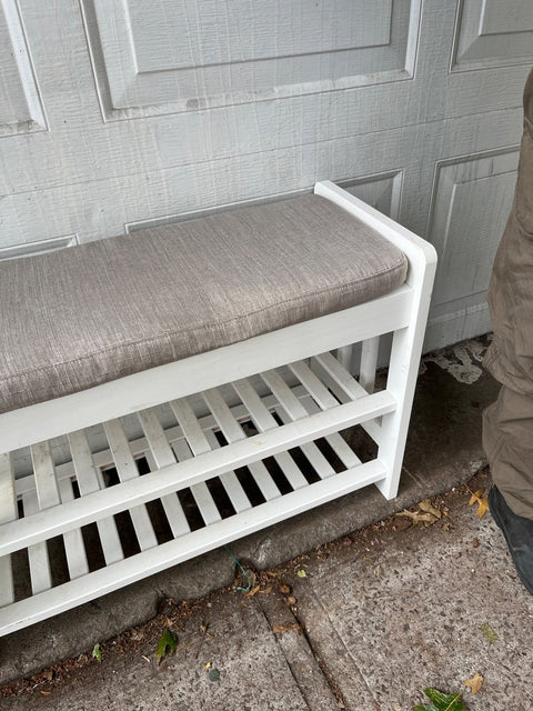 Shoe Bench With Seating, W28xH20xD12"