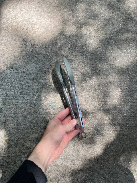 Shorter Stainless Steel Food Tongs