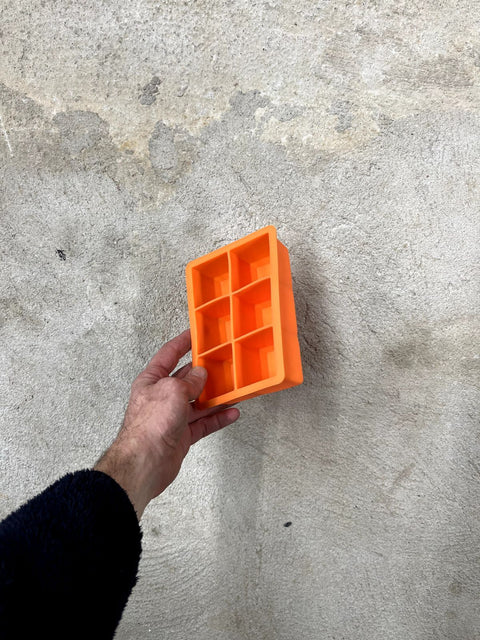 Silicone Orange Ice Cube Tray