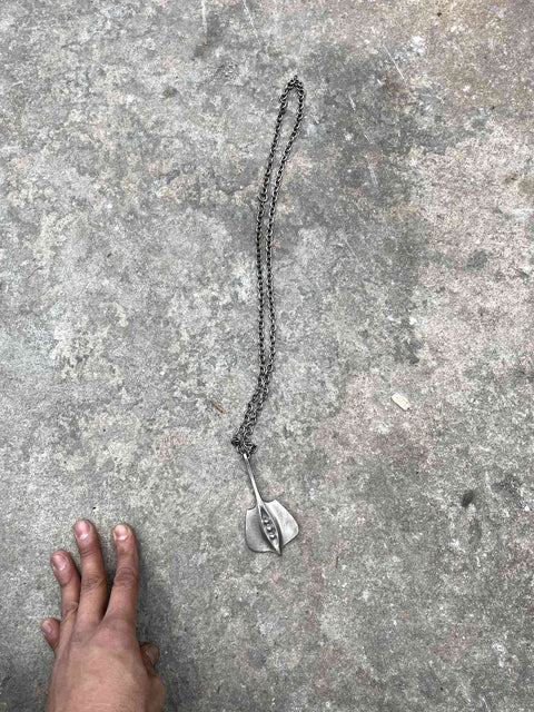 Silver Manta Ray Necklace