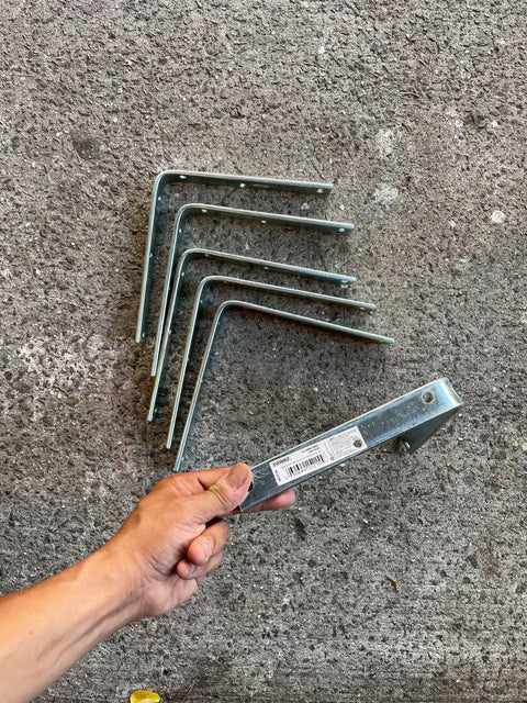 Shelf Brackets, Zinc 8"