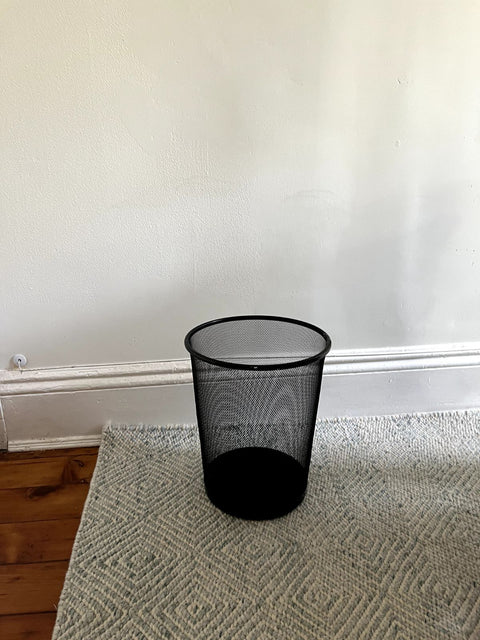 Simple Black Mesh Trashcan