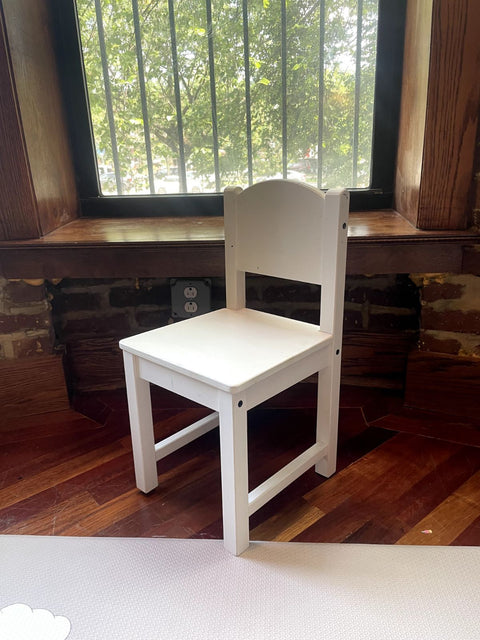 Simple White Kids Chair