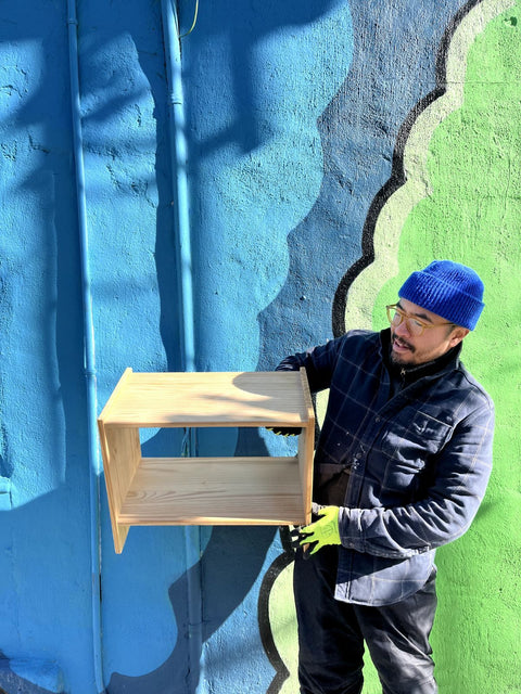 Simple Wooden Shelf, W20xD12xH17"