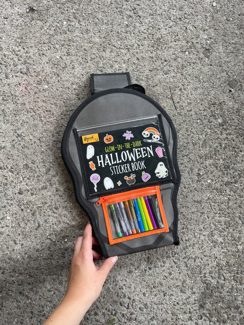 Skull Coloring Book Carrying Case with 2 Books