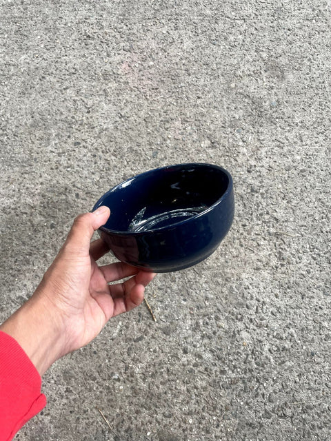 Sleek Navy Ceramic Bowl