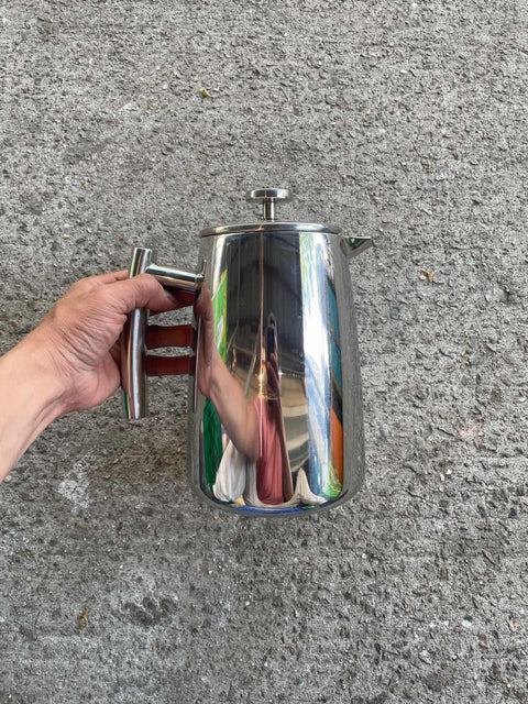 Sleek Stainless Steel French Press