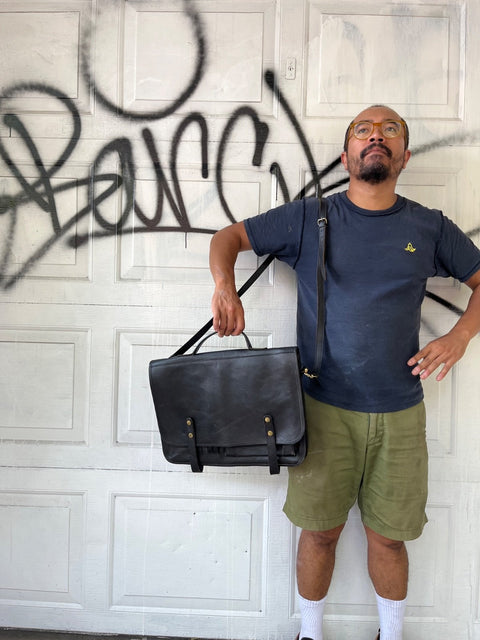 Slick Leather Shoulder Bag