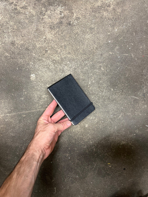 Small Black Moleskine Hardcover Notebook White Pages