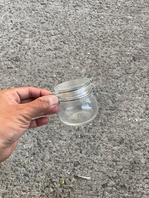 Small Glass Jar With Clasp