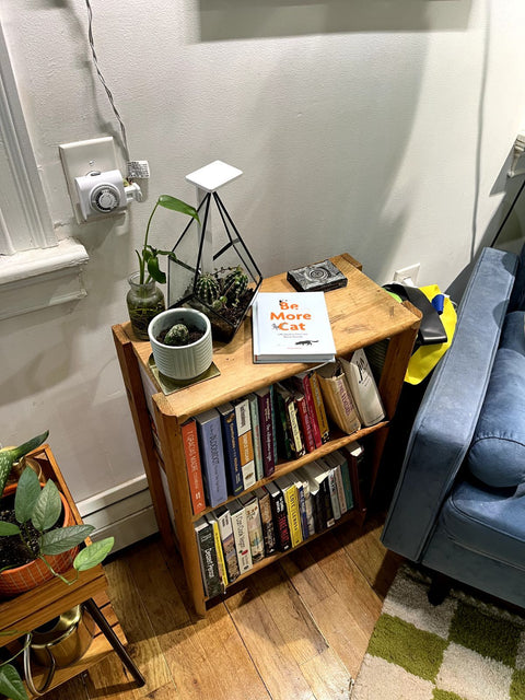 Small Solid Pine Wood Bookcase, W19xD10xH28"