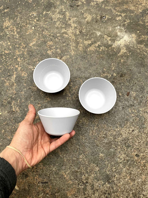 Small White Bowls Set