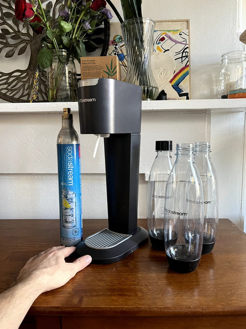 SodaStream Sparkling Water Maker With Bottles & Gas