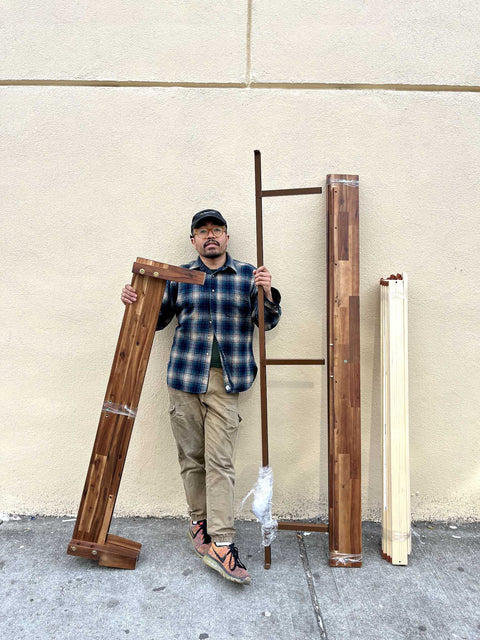 Solid Wood Bed Frame, Size Full 72x55"