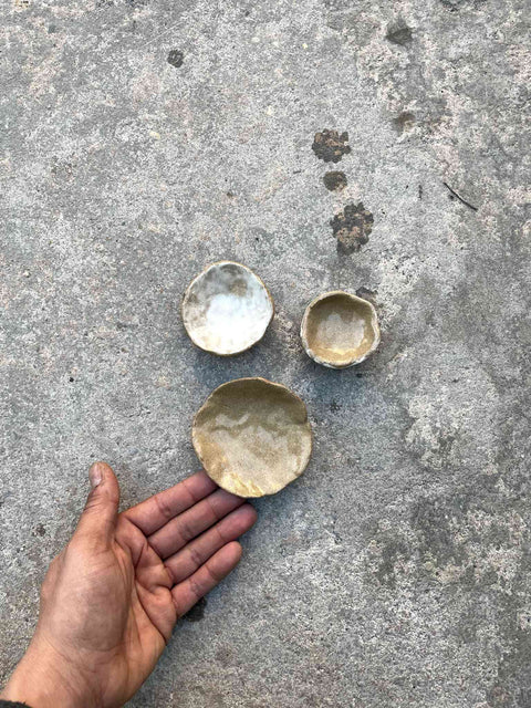 Some Small Handmade Ceramic Sauce Dishes