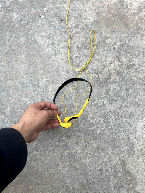 Sony Yellow Headphones to Listen to Soundgarden With