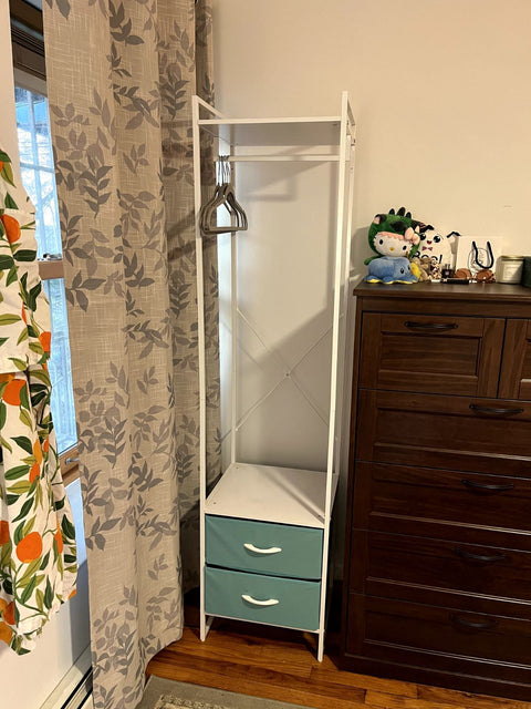 Sorbus Clothing Rack with 2 Drawers