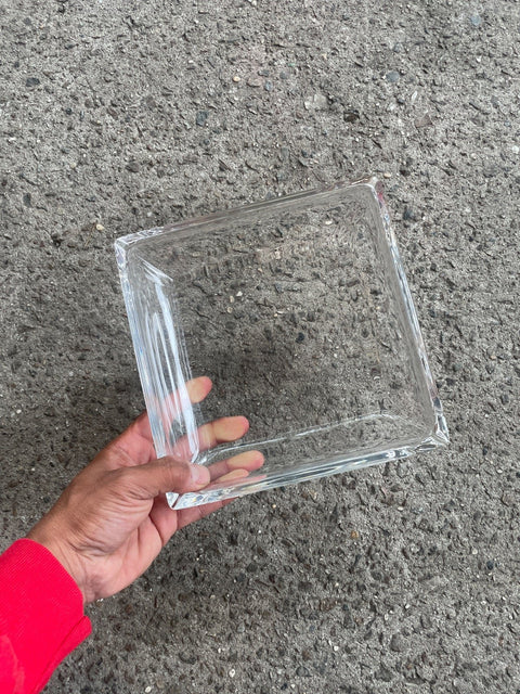Square Clear Glass Plate