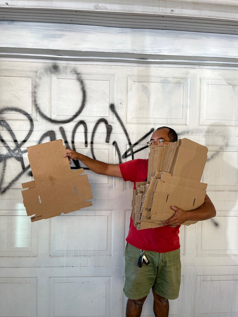 Stack Of Uline S-11221 Cardboard Boxes