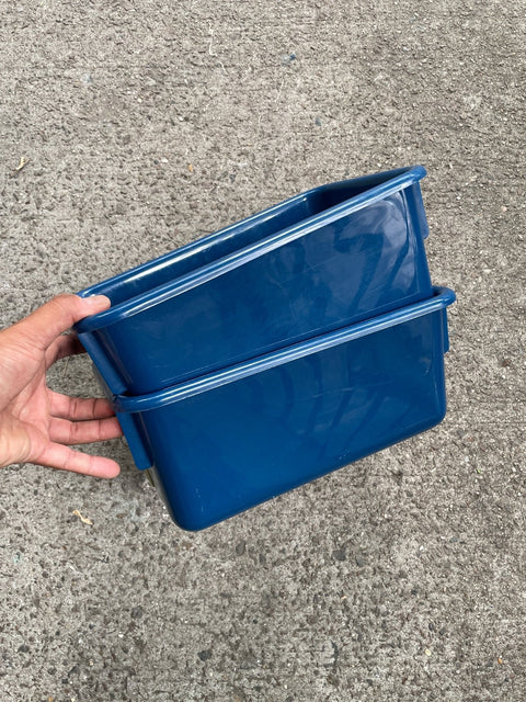 Stackable Blue Storage Bins