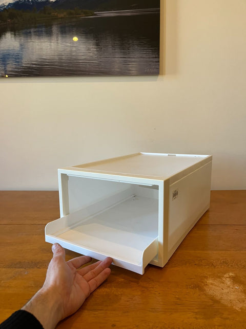 Stackable Plastic Storage Drawer, W12xH9xD20"