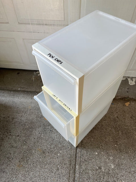 Stackable Storage Drawers, W12.5xD20xH12"
