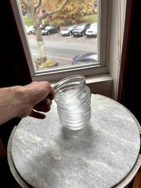 Stacked Clear Glass Sauce Bowls