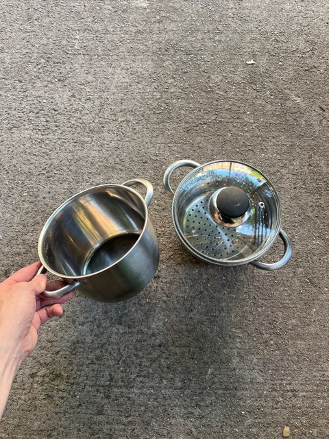 Stainless Steel Pot Strainer And Lid