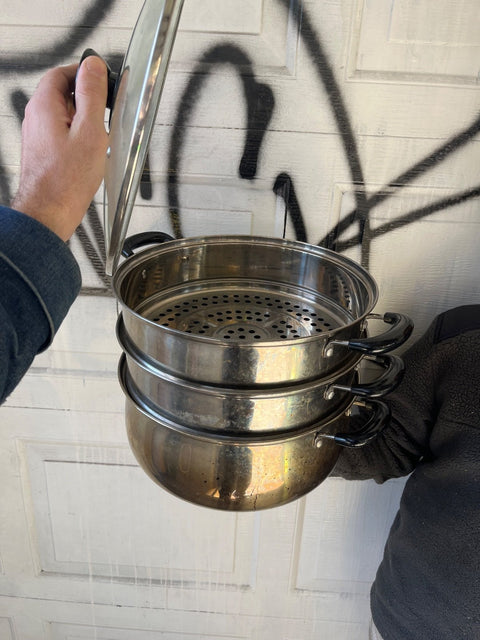 Stainless Steel Steamer Stacked