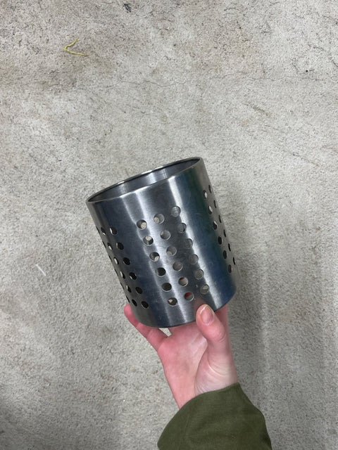 A Shorter Stainless Steel Utensil Holder