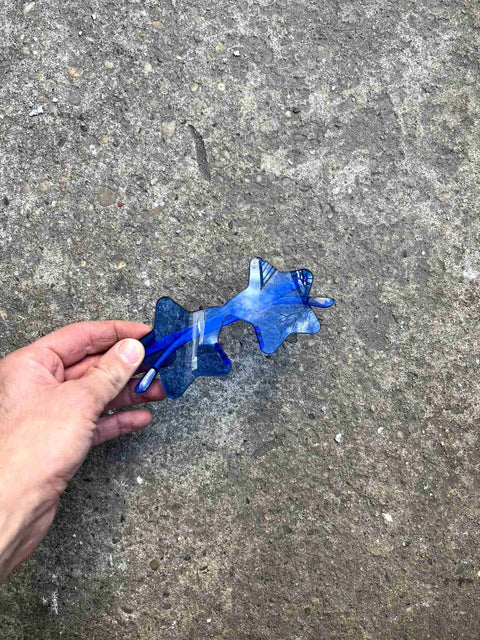 Star-Shaped Blue Glasses