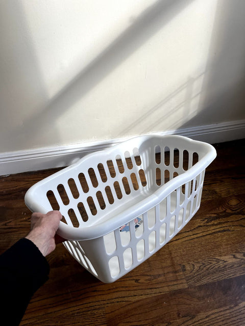 Sterilite White Laundry Basket, 53L