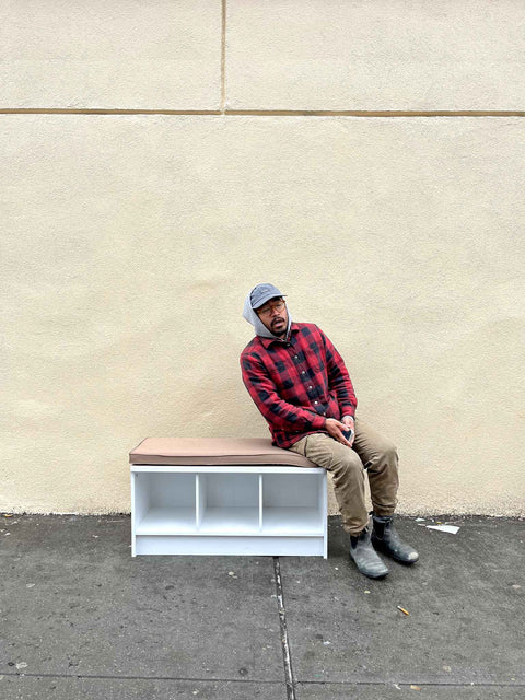 Storage Bench, Light Stain On The Cushion Probably Washable
