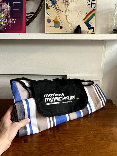 Striped Beach Blanket With Bag