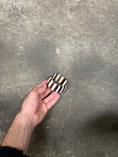 Striped Brown Bangle Bracelet