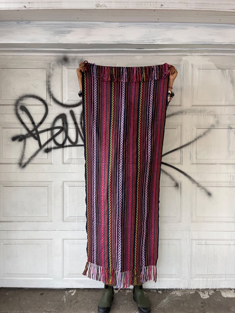 Striped Throw With Fringe