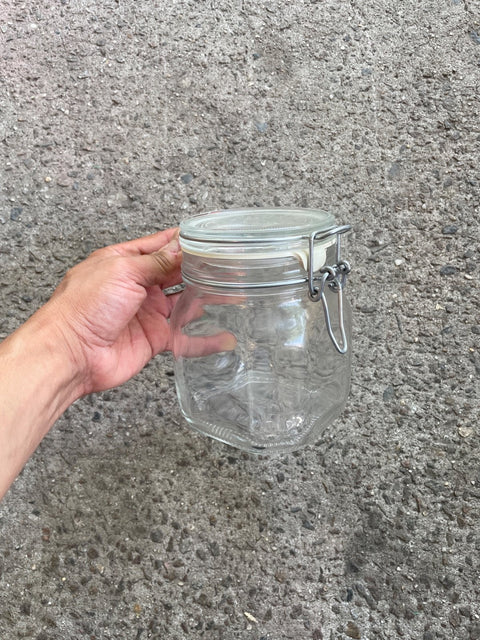 Stubby Glass Storage Jar